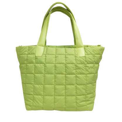 Quilted Nylon Tote – Lightweight, Triple-Zip, Travel & Work Ready MiamiLeathers.com