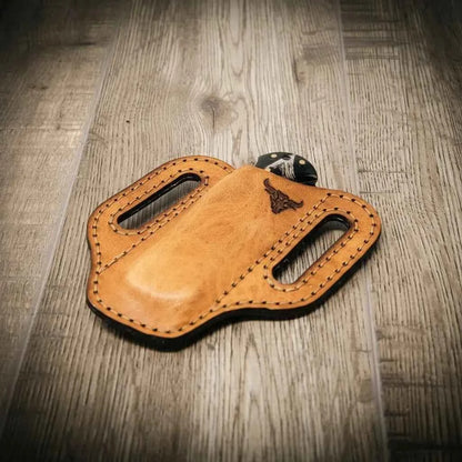 Custom Leather Knife Sheath - Saddle Tan