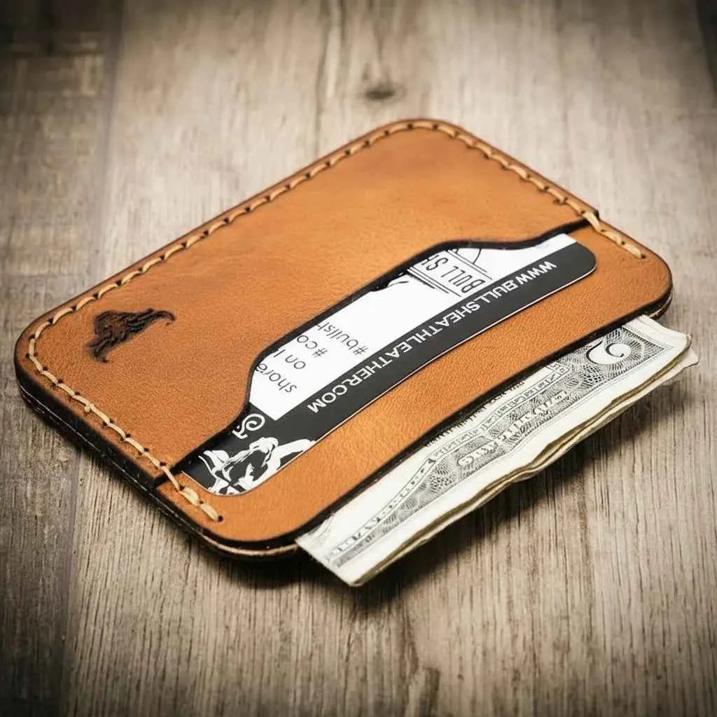 Pflugerville Card Wallet - Saddle Tan Bull Sheath Leather