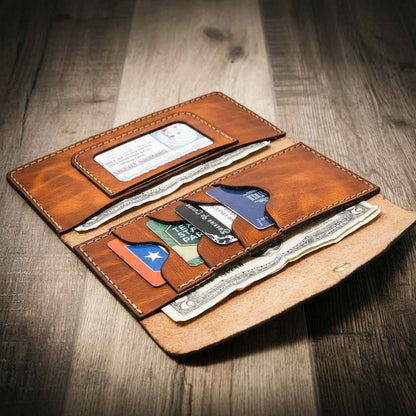 Sugar Land Clutch Wallet - Chestnut Brown Bull Sheath Leather