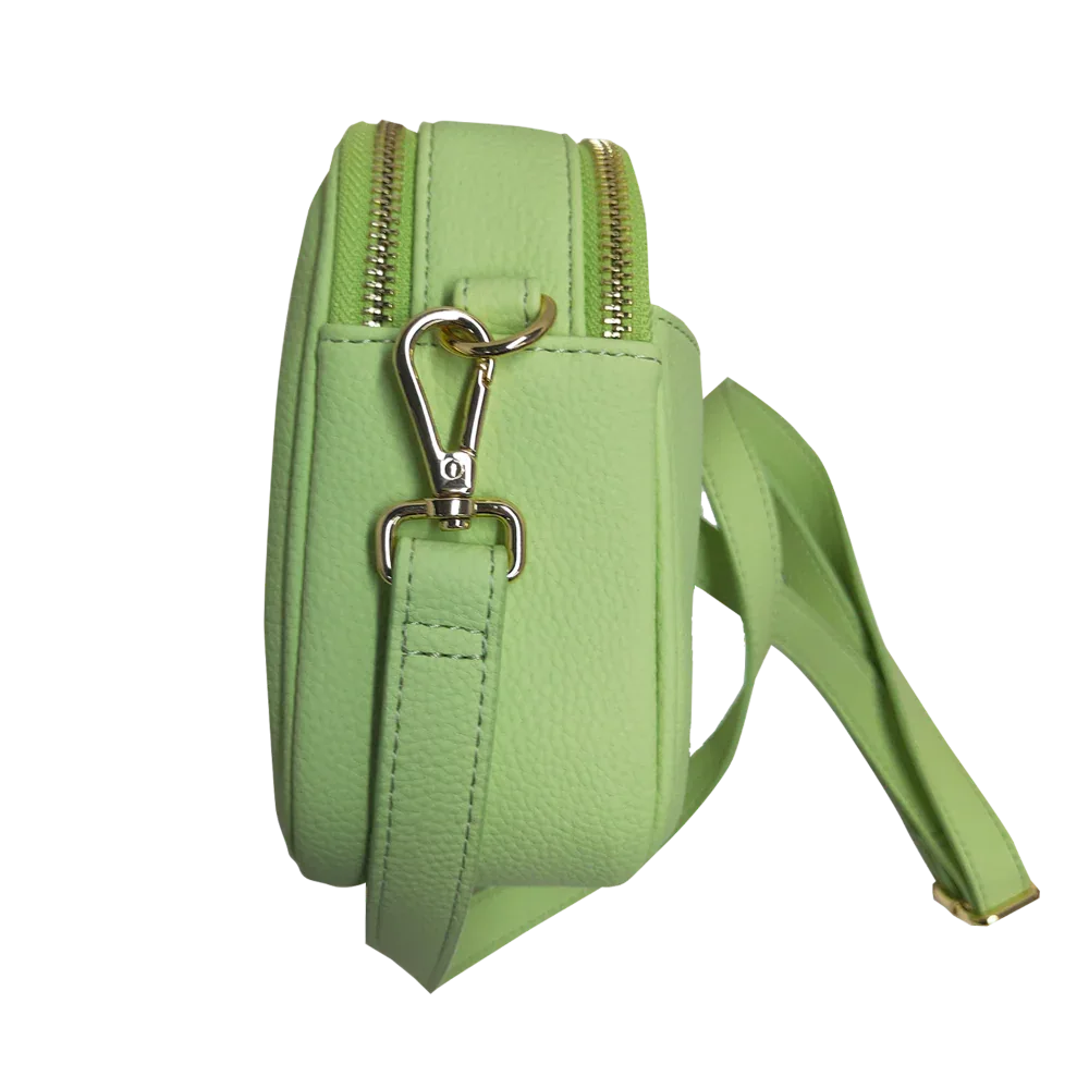 Genuine Leather Double Zipper Crossbody MiamiLeathers.com