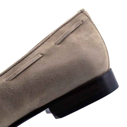 16-580-BON NAPLES Italian Kid Suede Tassel Loafer, Bone Zelli Italia