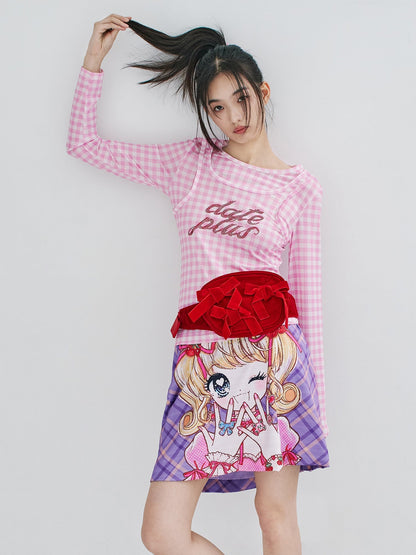 Red Velvet Bow Belt Bag Pack - Wolvess