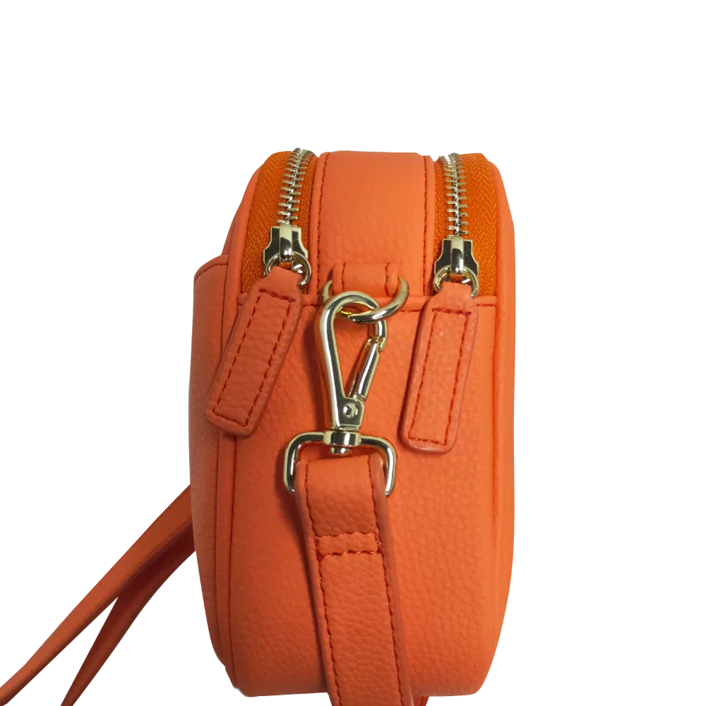 Genuine Leather Double Zipper Crossbody MiamiLeathers.com