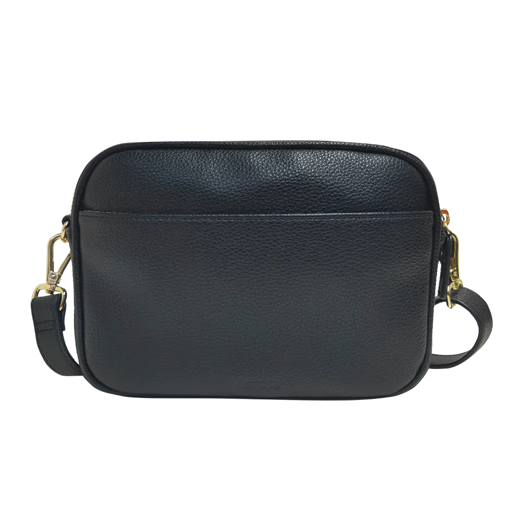Genuine Leather Double Zipper Crossbody MiamiLeathers.com