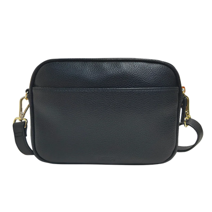 Genuine Leather Double Zipper Crossbody MiamiLeathers.com
