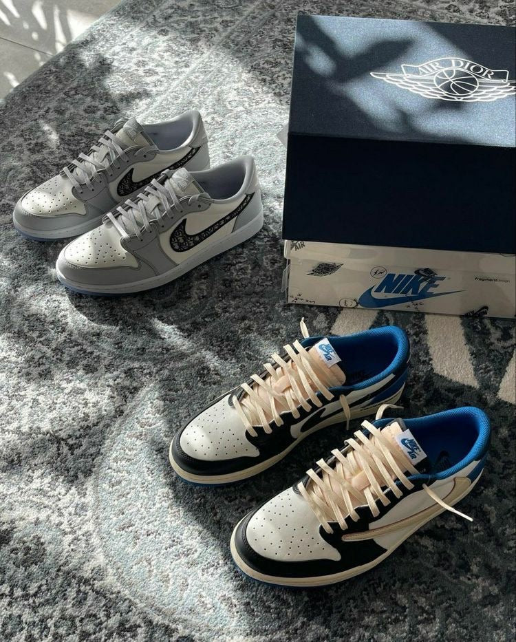 Custom Air Jordan 1 Low Fragment x T-Scott - DM7866-140 SneakerNational