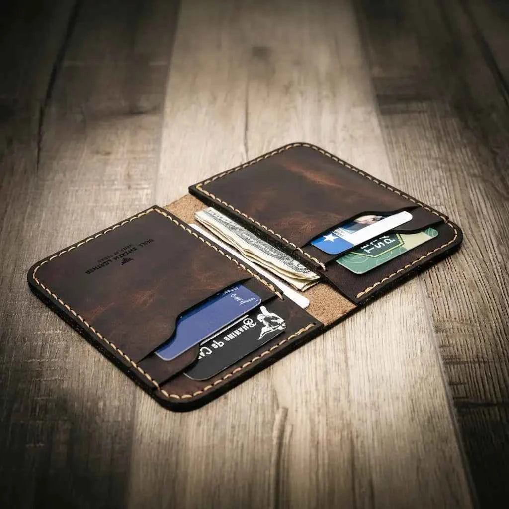 The Tyler Vertical Wallet Bull Sheath Leather