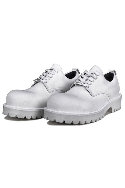 Leather Lug Sole Derby Shoes - Wolvess