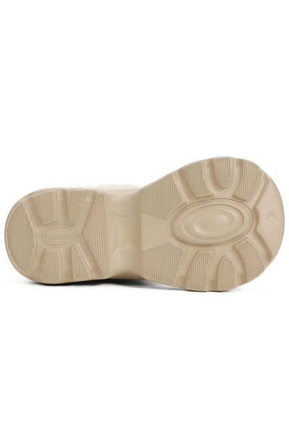 Beige Faux Fur Lined Winter Boot - Wolvess