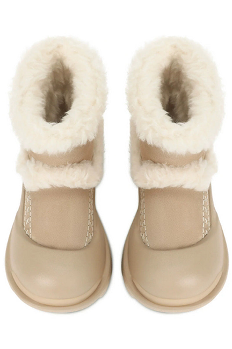 Beige Faux Fur Lined Winter Boot - Wolvess