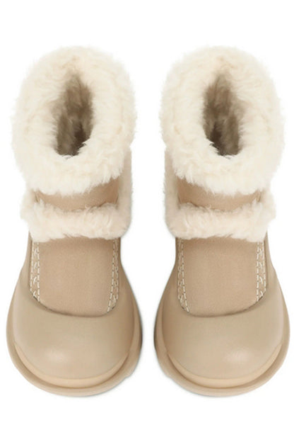 Beige Faux Fur Lined Winter Boot - Wolvess