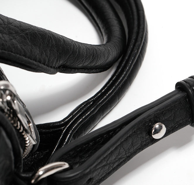 Black Mini Barrel Crossbody Bag - Wolvess