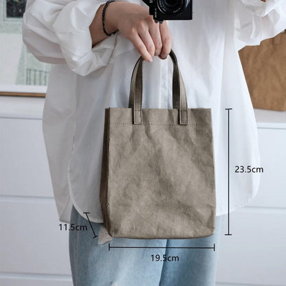 Mini Kraft Fake Paper Tote Bag - Wolvess