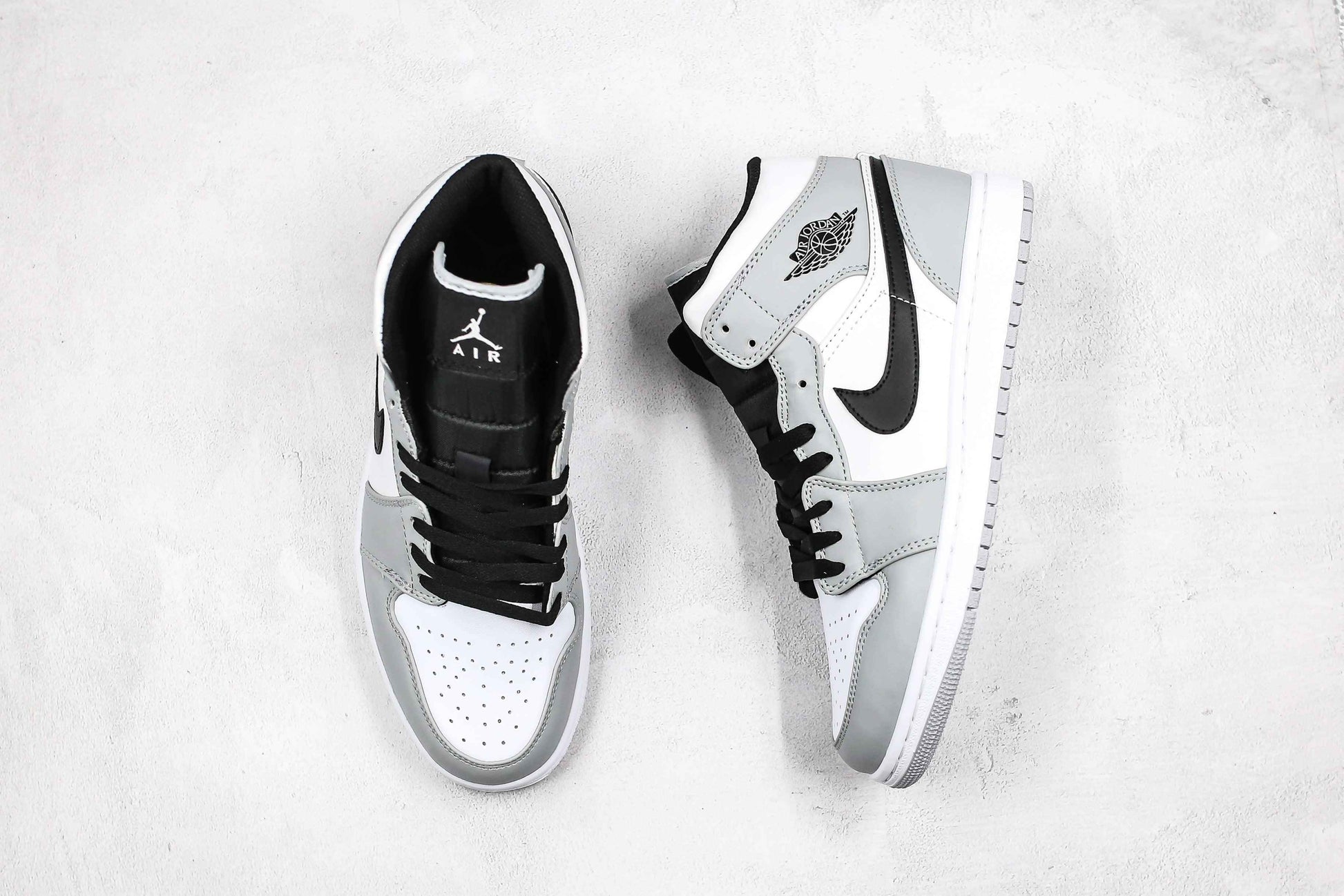 Custom Jordan 1 Mid Light Smoke Grey High Q