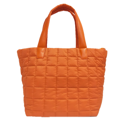Quilted Nylon Tote – Lightweight, Triple-Zip, Travel & Work Ready MiamiLeathers.com