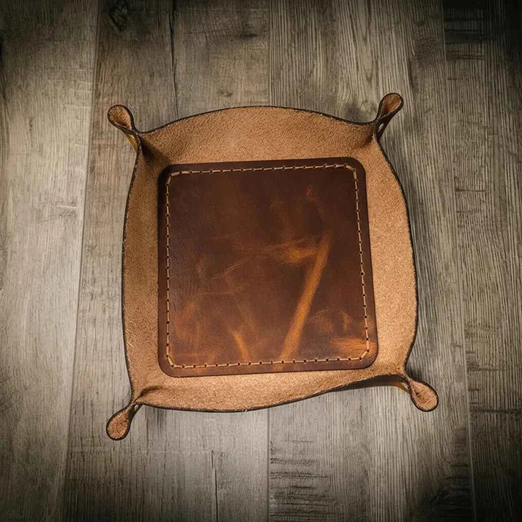 Valet Tray - Chestnut Bull Sheath Leather