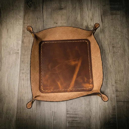 Valet Tray - Chestnut Bull Sheath Leather