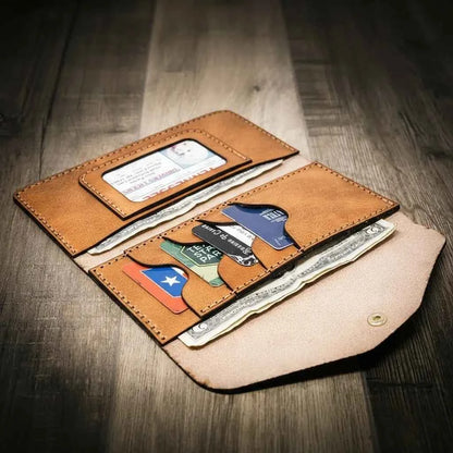 Sugar Land Clutch Wallet - Saddle Tan Bull Sheath Leather