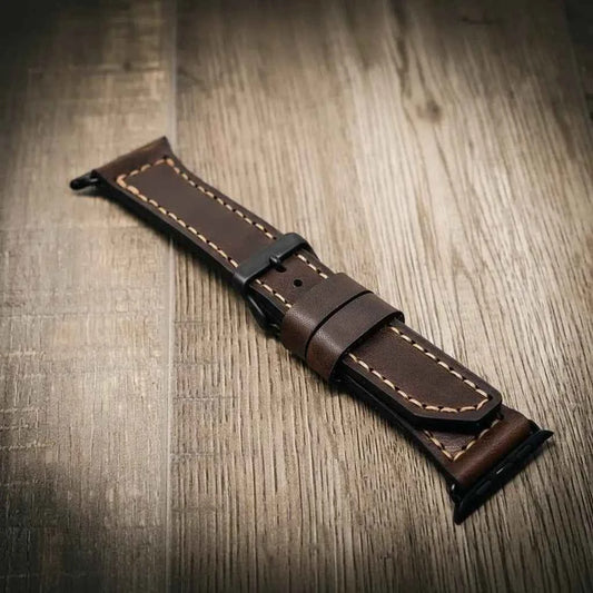 Apple Watch Leather Band - Walnut Brown Bull Sheath Leather