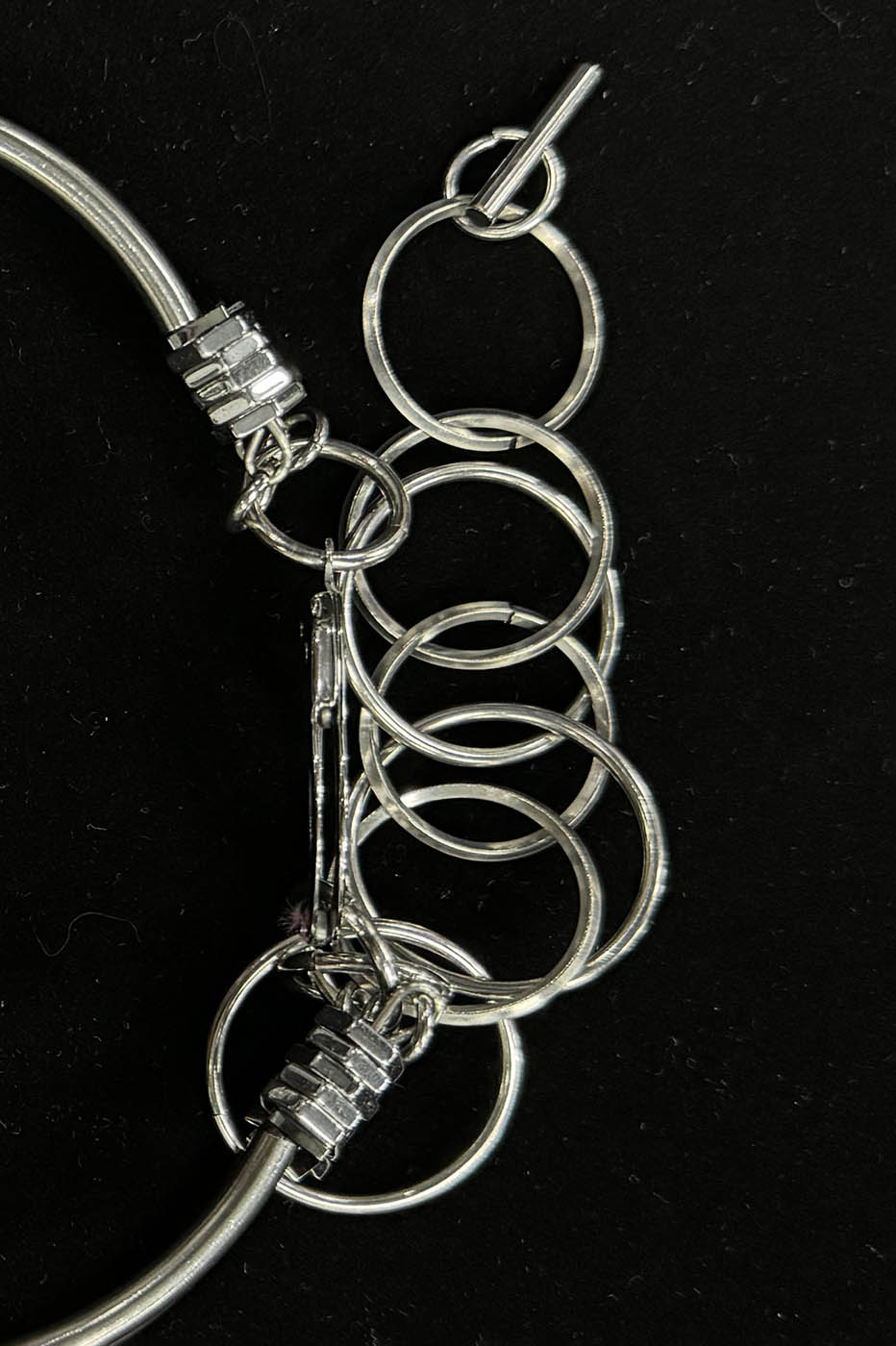 Double-Strand Metallic Spike Choker Necklace - Wolvess