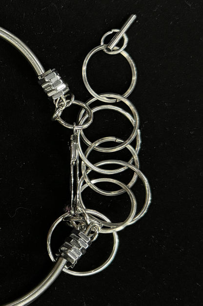 Double-Strand Metallic Spike Choker Necklace - Wolvess