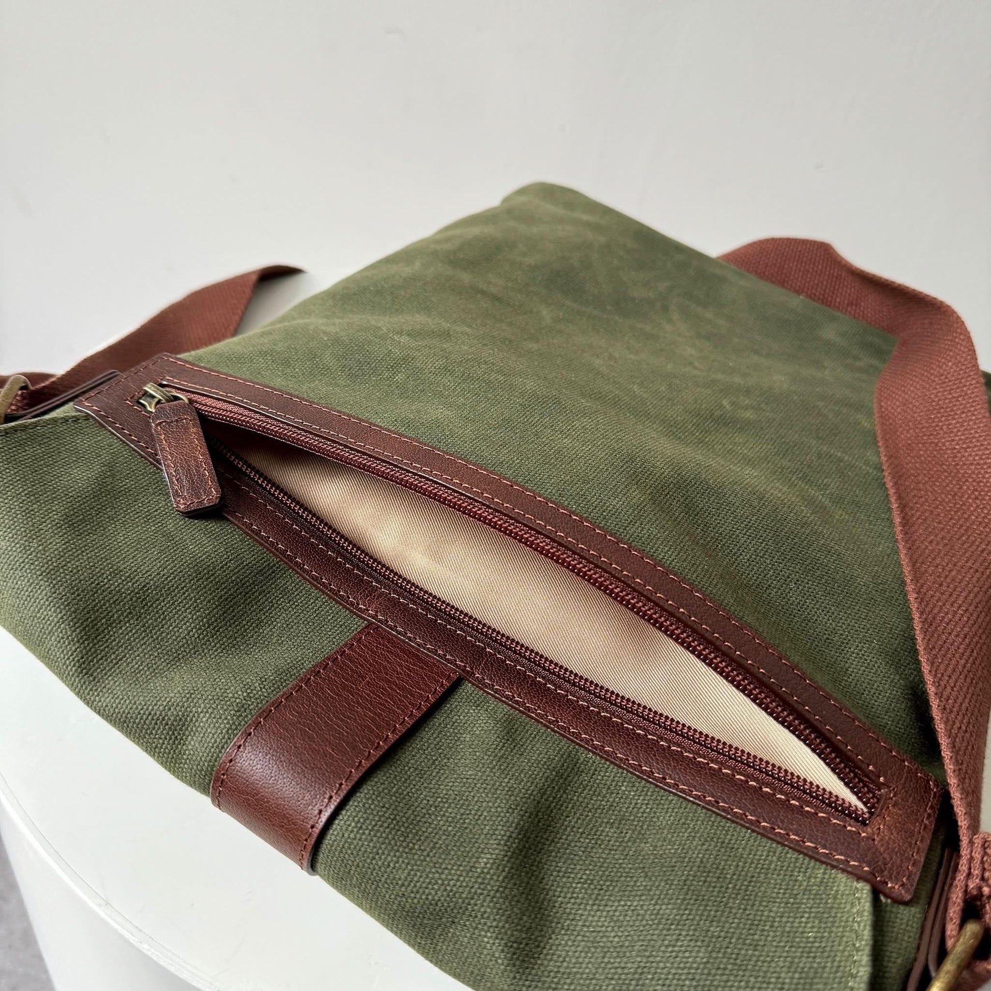Messenger Bags, Maxwell Leather/Waxed Canvas Messenger Bags MiamiLeathers.com
