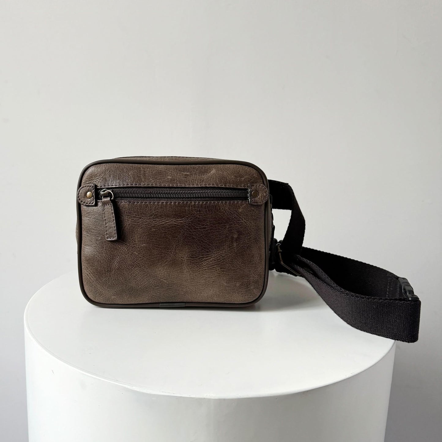 Full-Grain Crazy Horse Leather Waist Bag MiamiLeathers.com