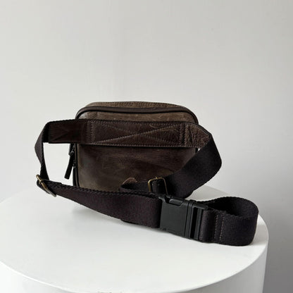 Full-Grain Crazy Horse Leather Waist Bag MiamiLeathers.com