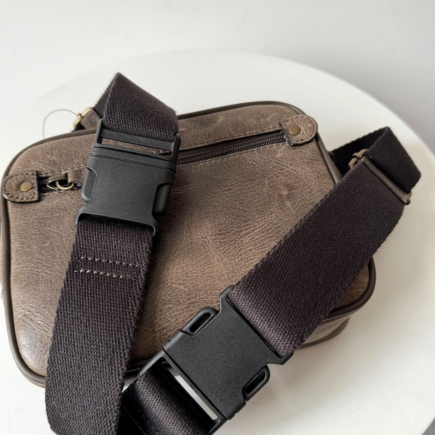 Full-Grain Crazy Horse Leather Waist Bag MiamiLeathers.com