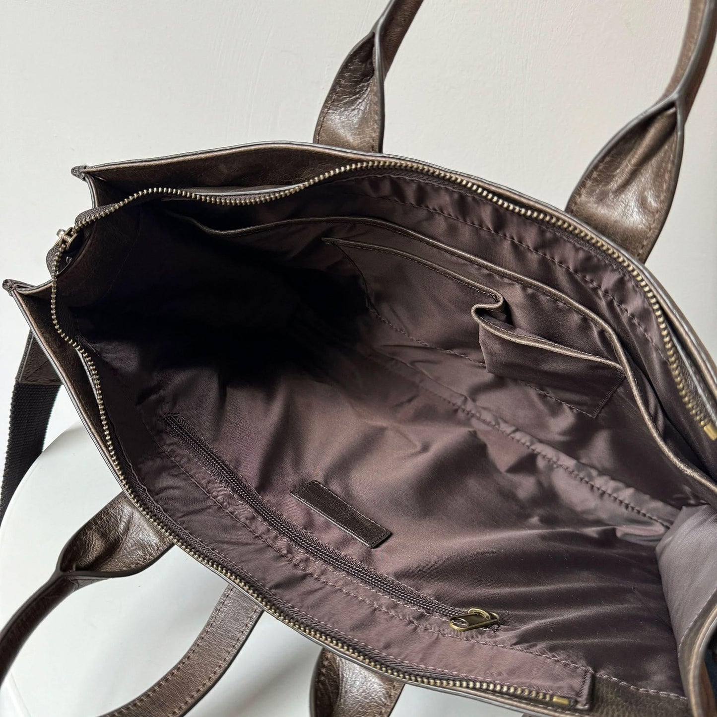 Full-Grain Crazy Horse Leather Briefcase MiamiLeathers.com
