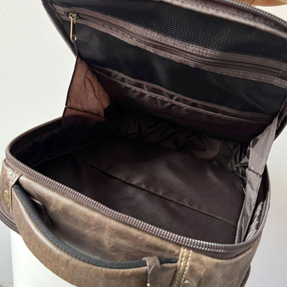 Crazy Horse Full-Grain Leather Laptop Backpack – Premium, Rugged & Stylish MiamiLeathers.com
