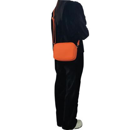 Genuine Leather Double Zipper Crossbody MiamiLeathers.com