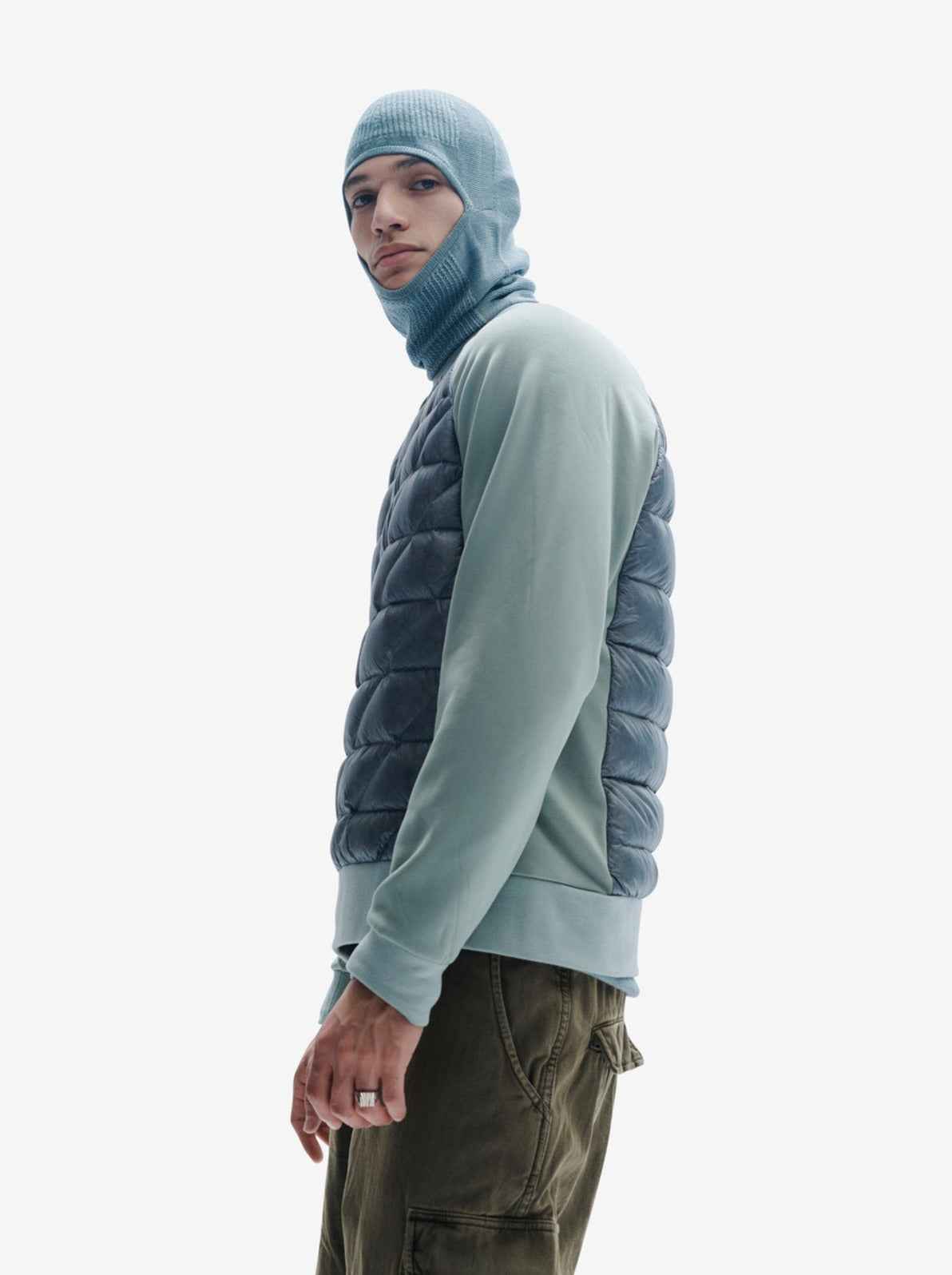 Down Crew Sweater - Slate Gray