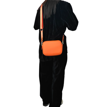Genuine Leather Double Zipper Crossbody MiamiLeathers.com