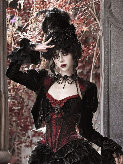 Spider Lace Halloween Flat Hat - Wolvess