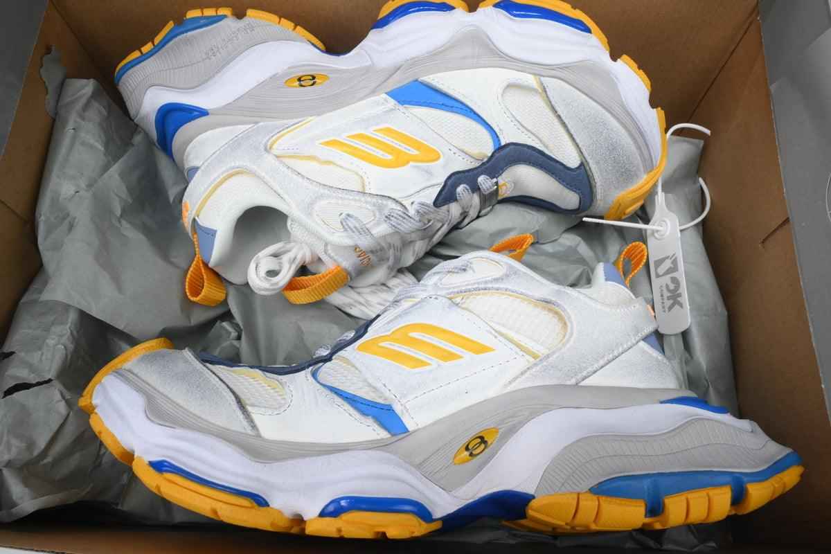 Custom BLCG White Blue Yellow Sneaker W2MV1