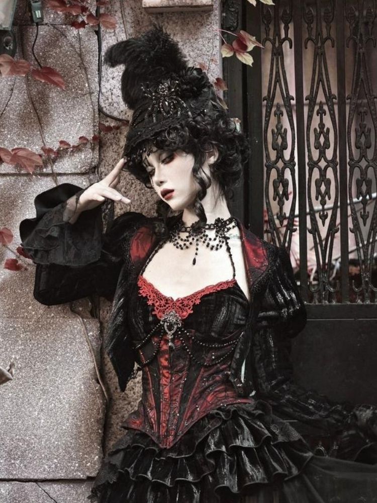 Spider Lace Halloween Flat Hat - Wolvess