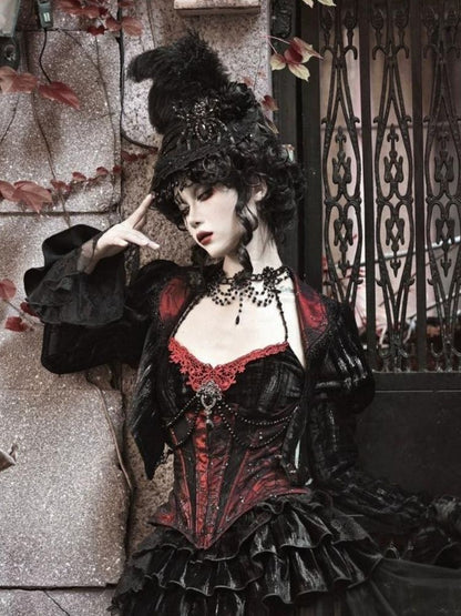 Spider Lace Halloween Flat Hat - Wolvess