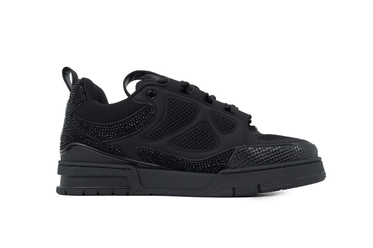 Monogram All Black Diamond Surface Monogram Sneaker
