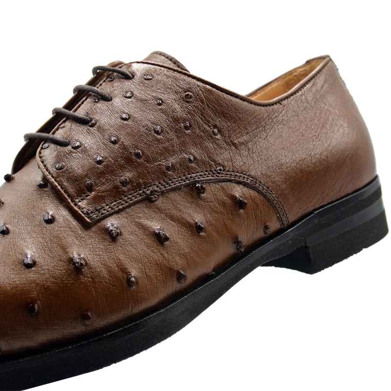 23-538-BDY ANDREA Ostrich Quill Lace Up, Brandy Zelli Italia