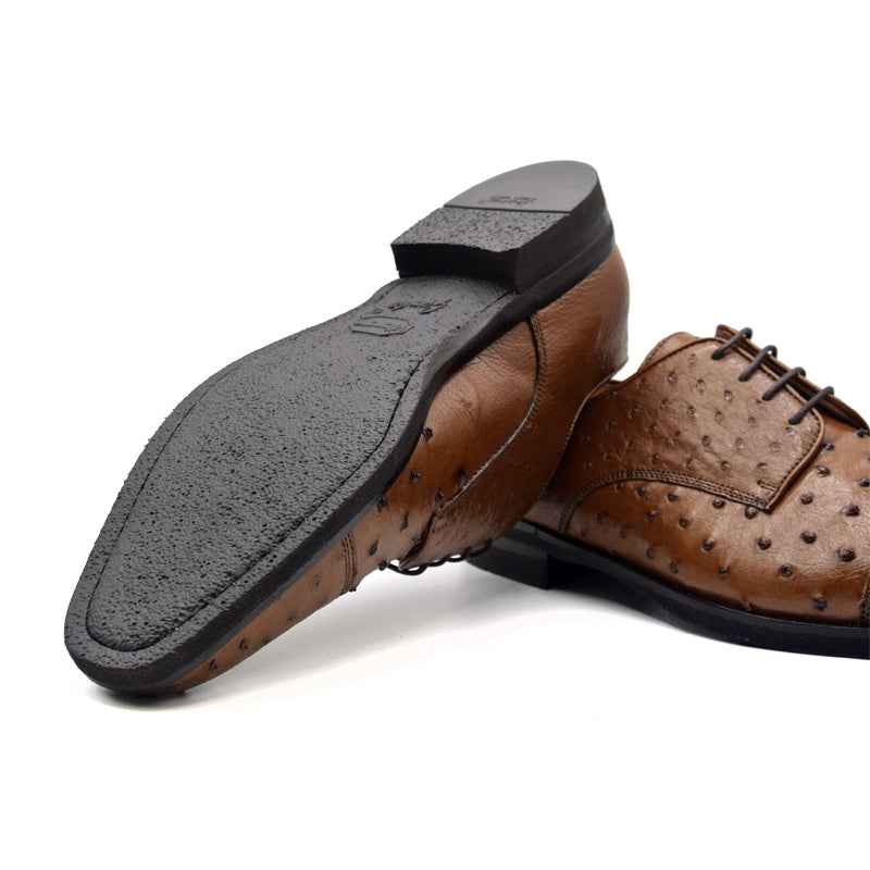 23-538-BDY ANDREA Ostrich Quill Lace Up, Brandy Zelli Italia