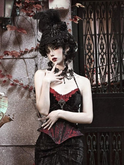 Spider Lace Halloween Flat Hat - Wolvess