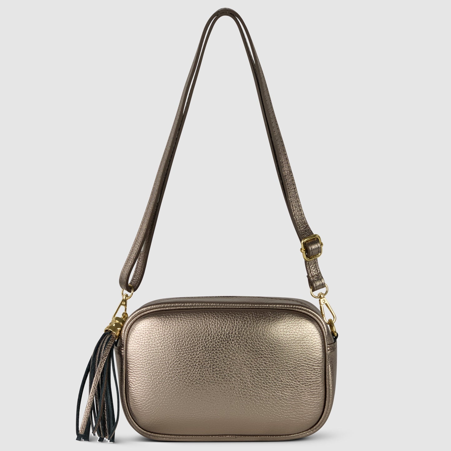 Italian Genuine Metallic Calf Leather Crossbody Bag 231302 TAKEASY