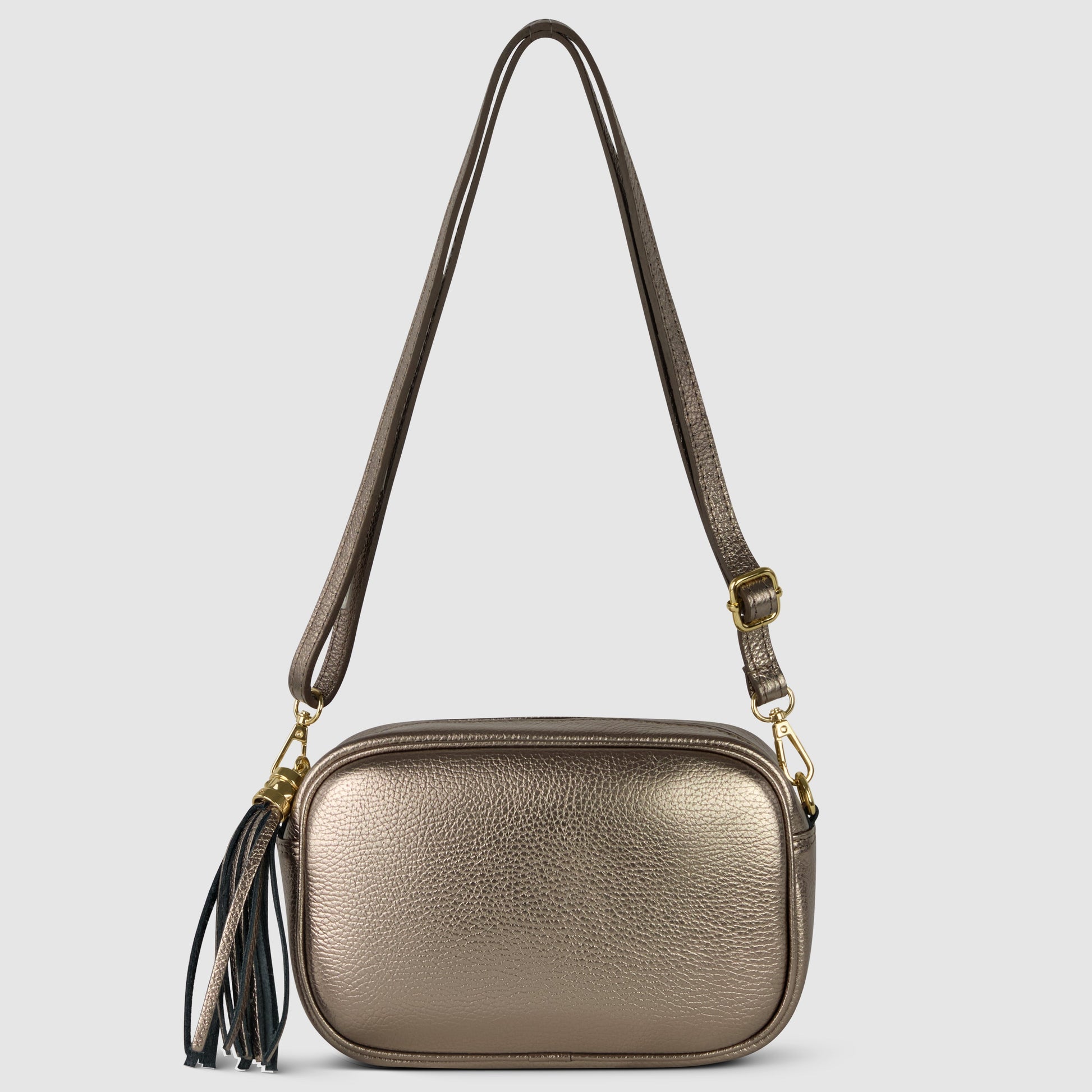 Italian Genuine Metallic Calf Leather Crossbody Bag 231302 TAKEASY