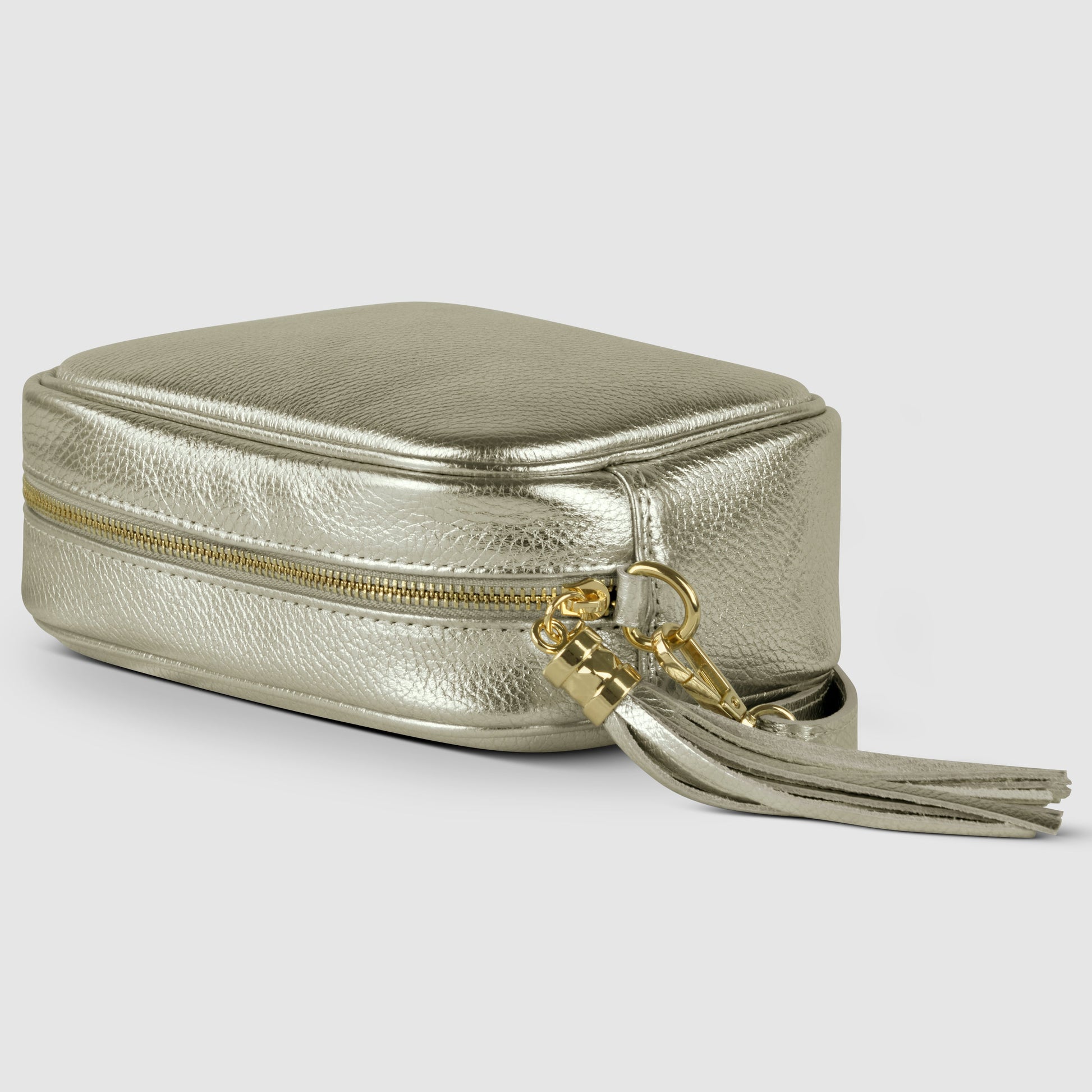 Italian Genuine Metallic Calf Leather Crossbody Bag 231302 TAKEASY