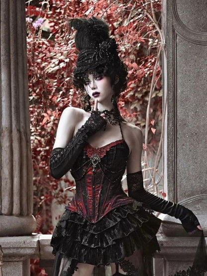 Spider Lace Halloween Flat Hat - Wolvess