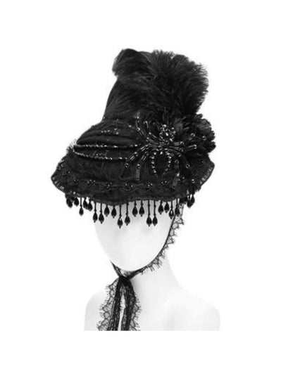 Spider Lace Halloween Flat Hat - Wolvess