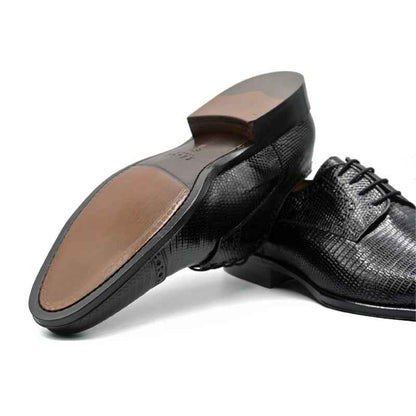 24-526-BLK GIOVANNI Teju Lizard Lace Up, Black Zelli Italia