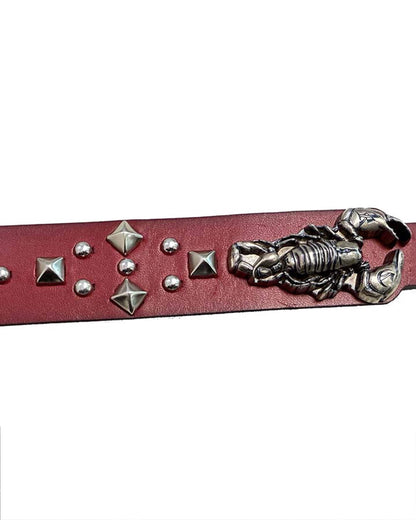 Studded Leather Scorpion Belt - Wolvess
